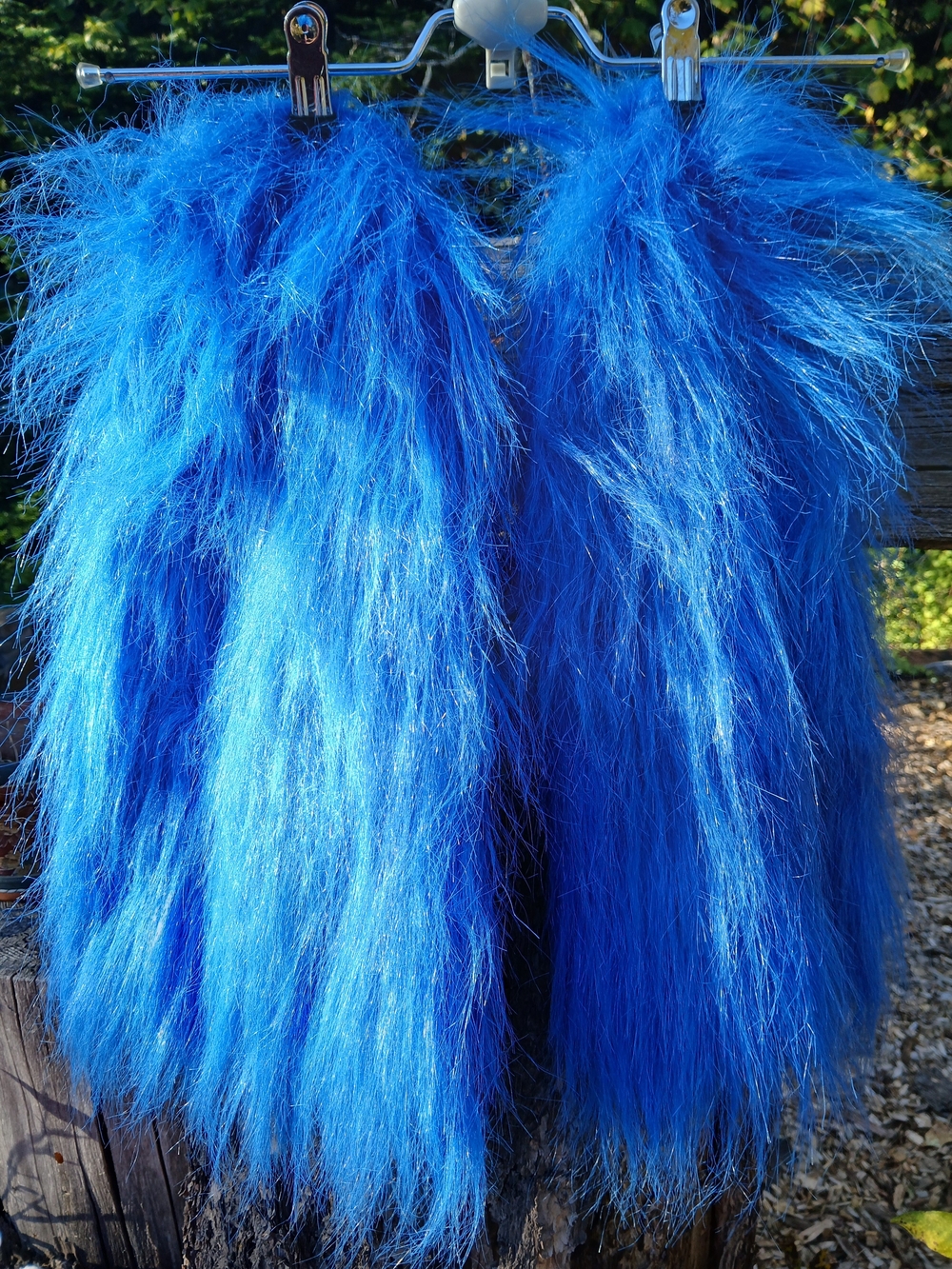 Amscan Electric Blue Faux Fur Plush Costume Leg Warmers Boot Covers NWOT